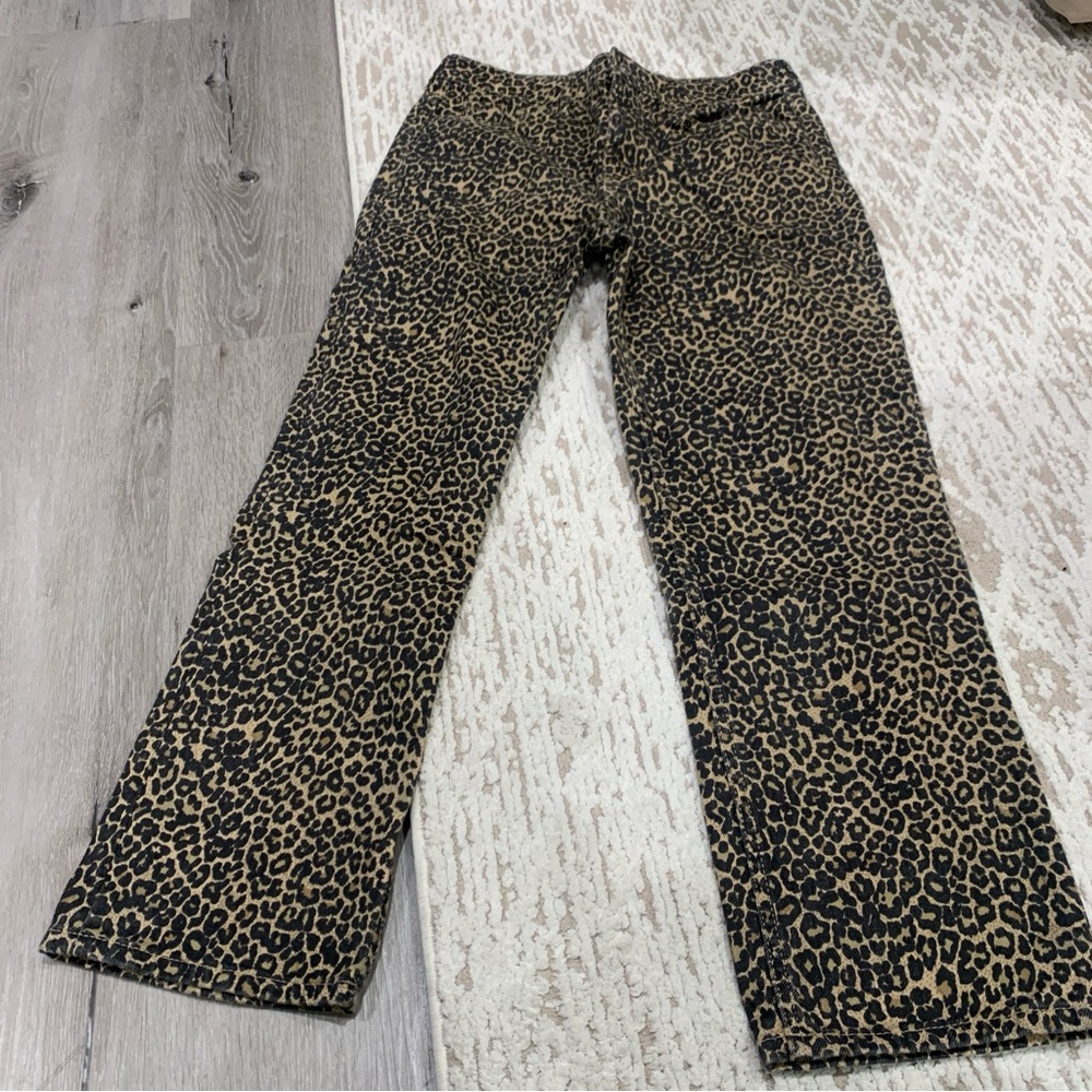 Mango Animal Print Waistband Pants